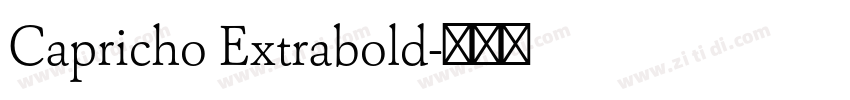 Capricho Extrabold字体转换